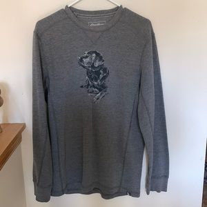 eddie bauer grey long sleeve top